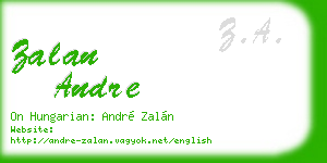 zalan andre business card